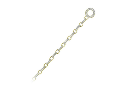 Gold Plated CZ Studded Toggle Bracelet